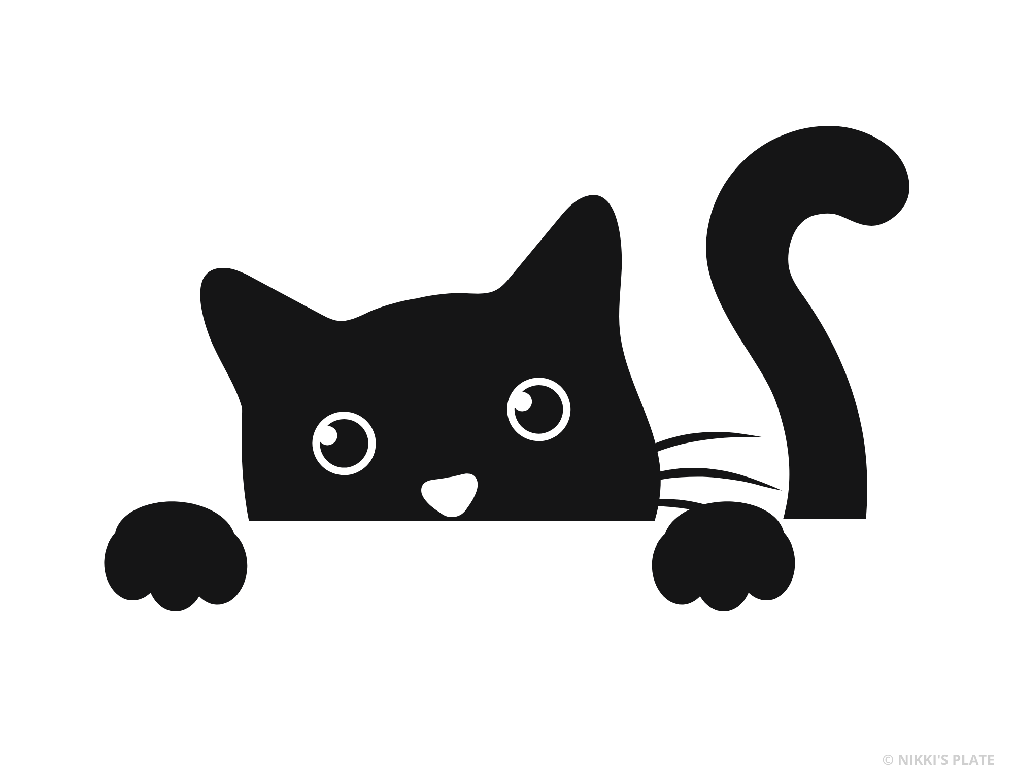 simple cat stencil designs