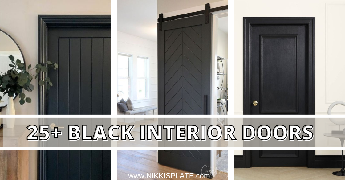 black interior doors in small house