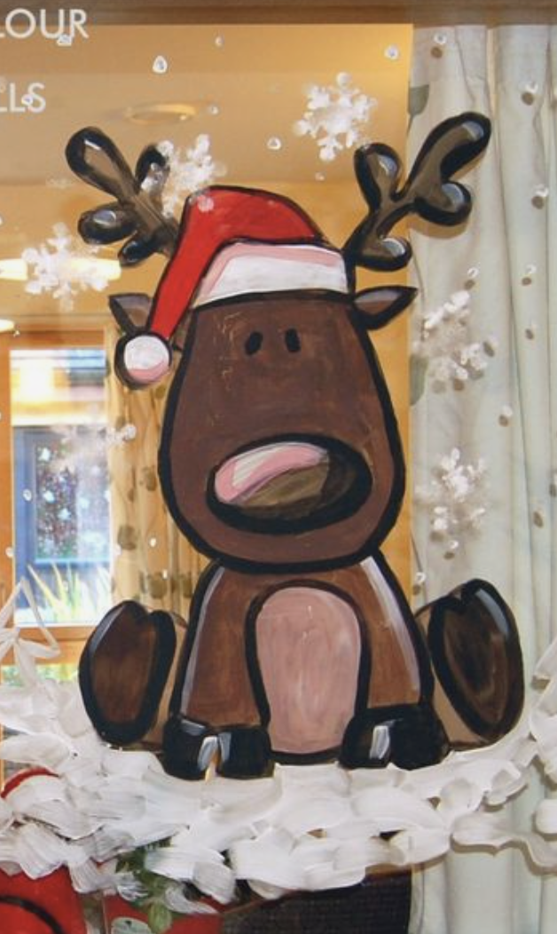 30 Cute Christmas Window Painting Ideas - Nikki's Plate