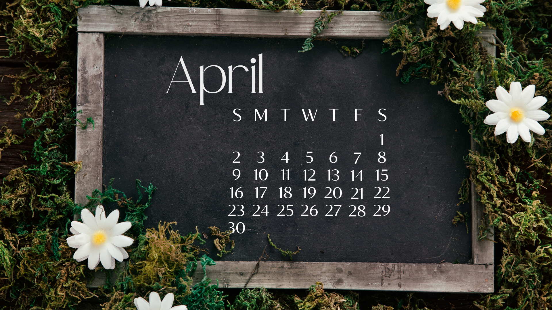 april desktop calendar wallpaper