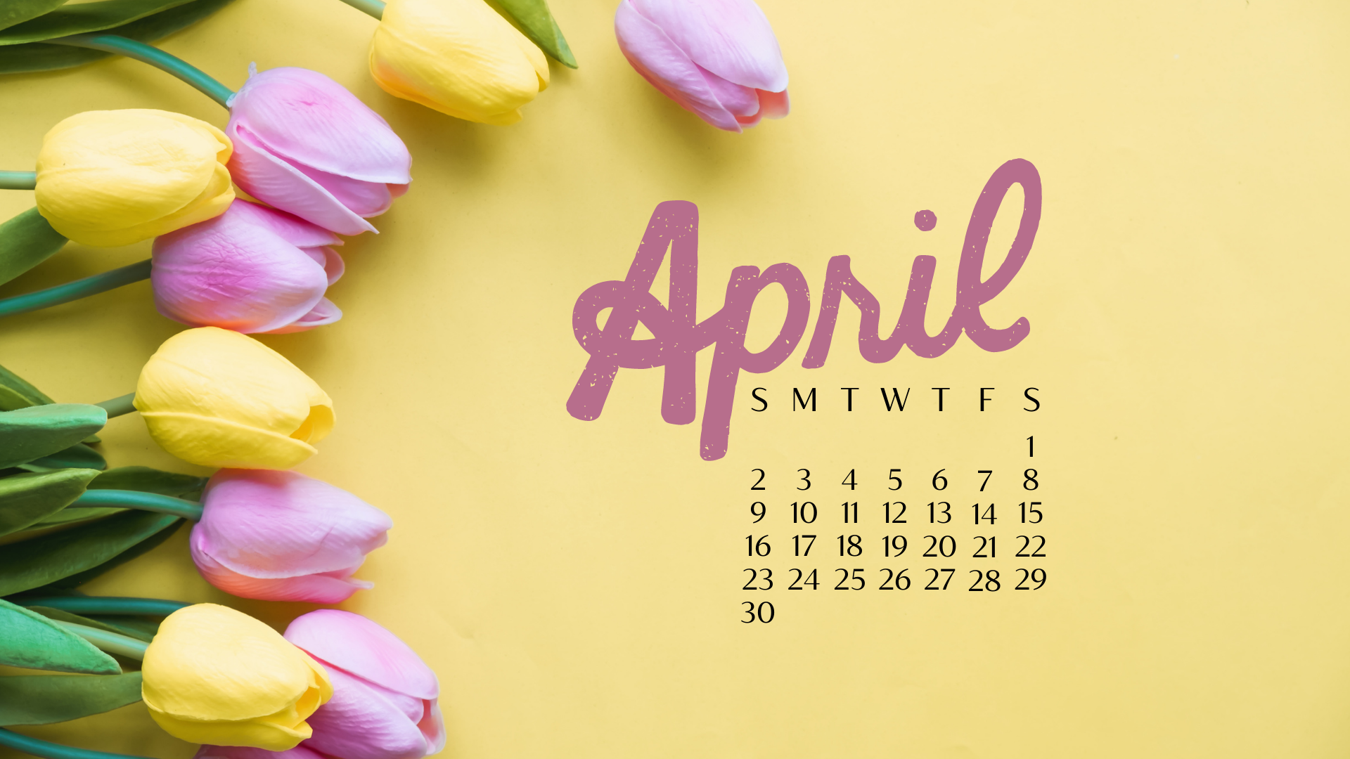 April Desktop Calendar