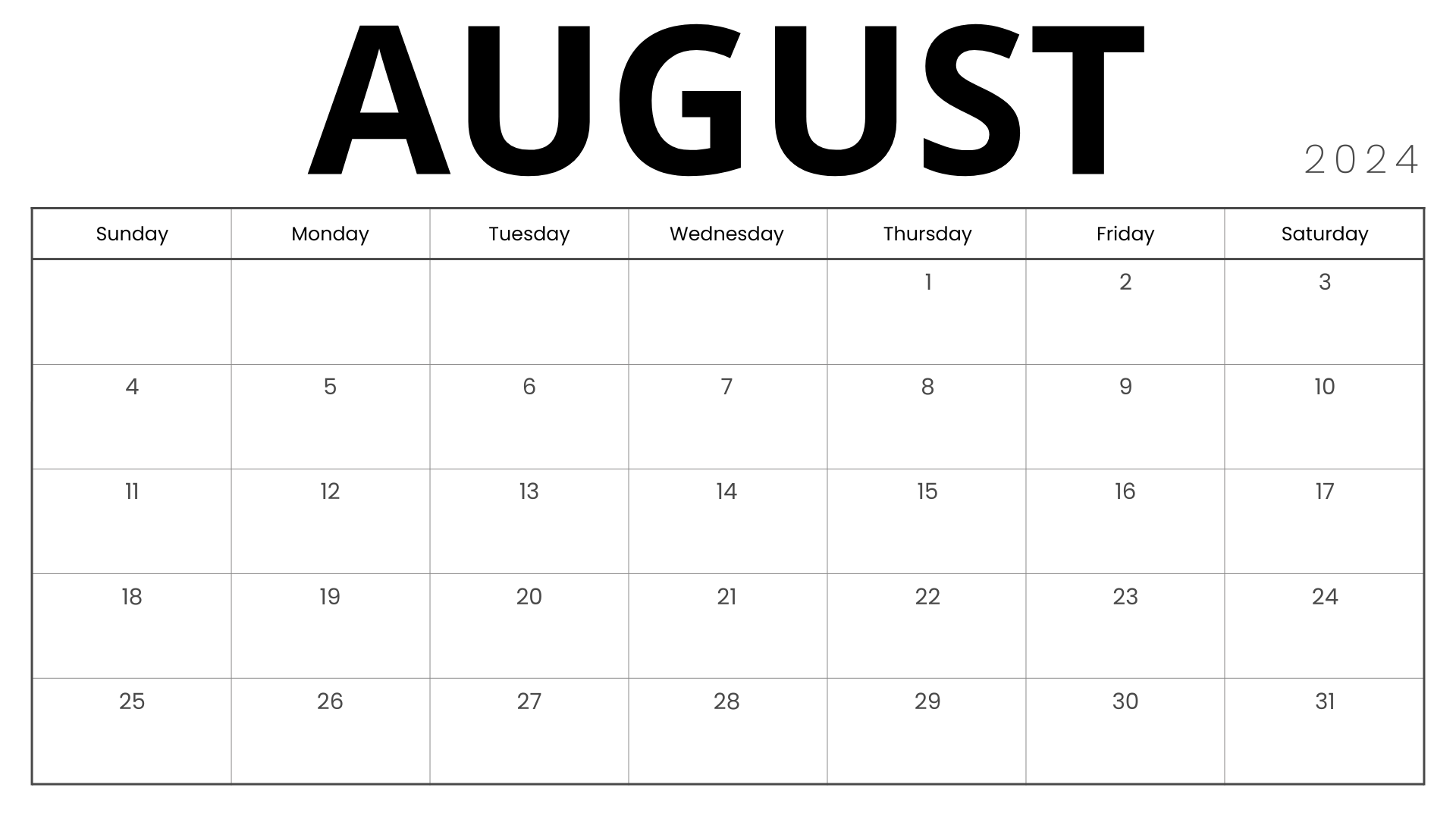 Looking for a free printable AUGUST 2024 calendar? Stay organized and plan your month with ease using my downloadable month AUGUST cute calendars. Sunday start blank AUGUST calendars! Use as work or school calendars.