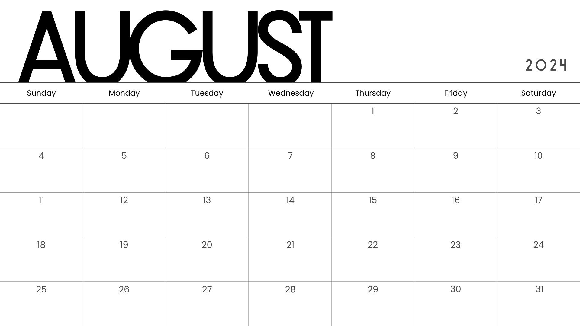 Looking for a free printable AUGUST 2024 calendar? Stay organized and plan your month with ease using my downloadable month AUGUST cute calendars. Sunday start blank AUGUST calendars! Use as work or school calendars.