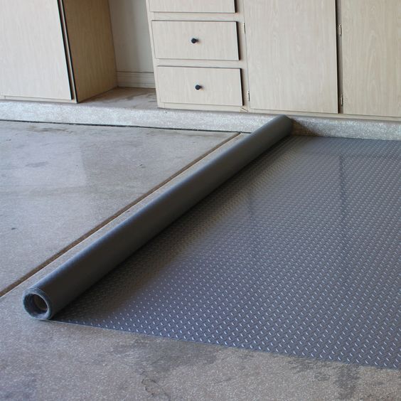 Roll-Out Vinyl Flooring garage floor