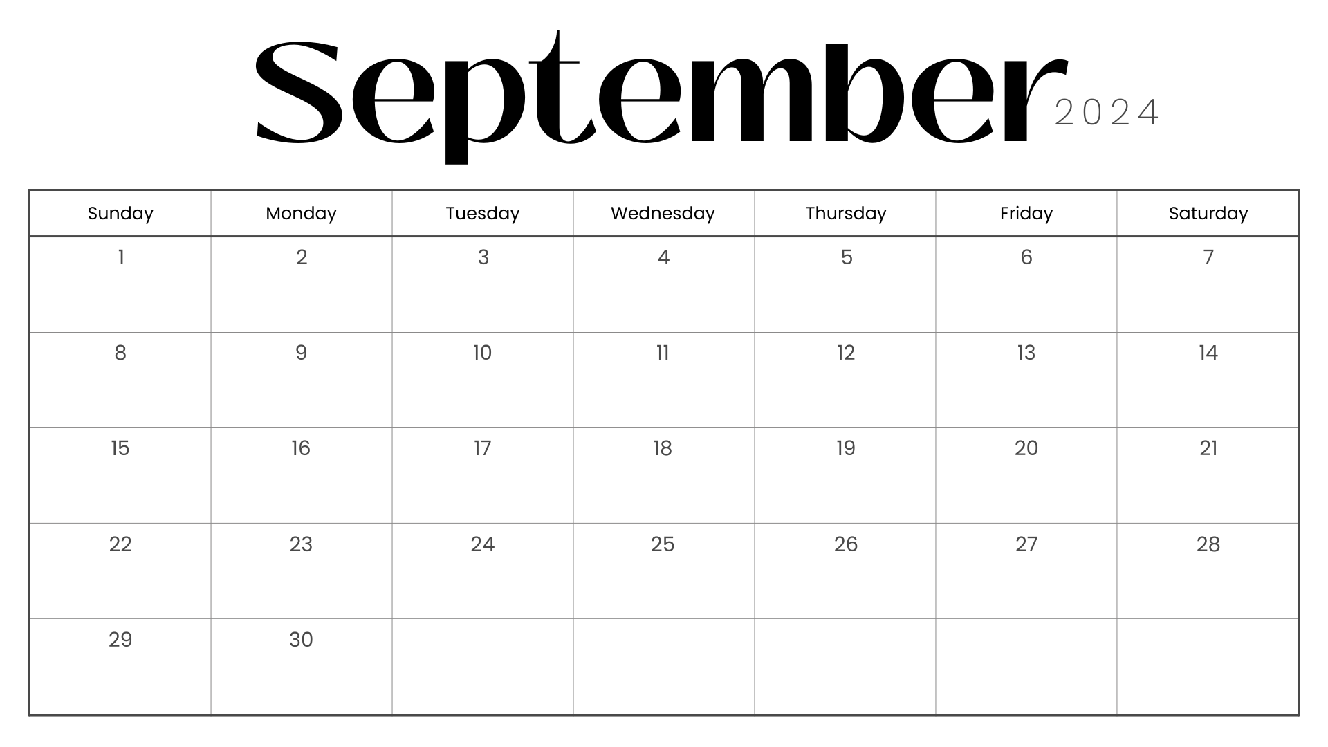 Looking for a free printable SEPTEMBER 2024 calendar? Stay organized and plan your month with ease using my downloadable month SEPTEMBER cute calendars. Sunday start blank SEPTEMBER calendars! Use as work or school calendars.