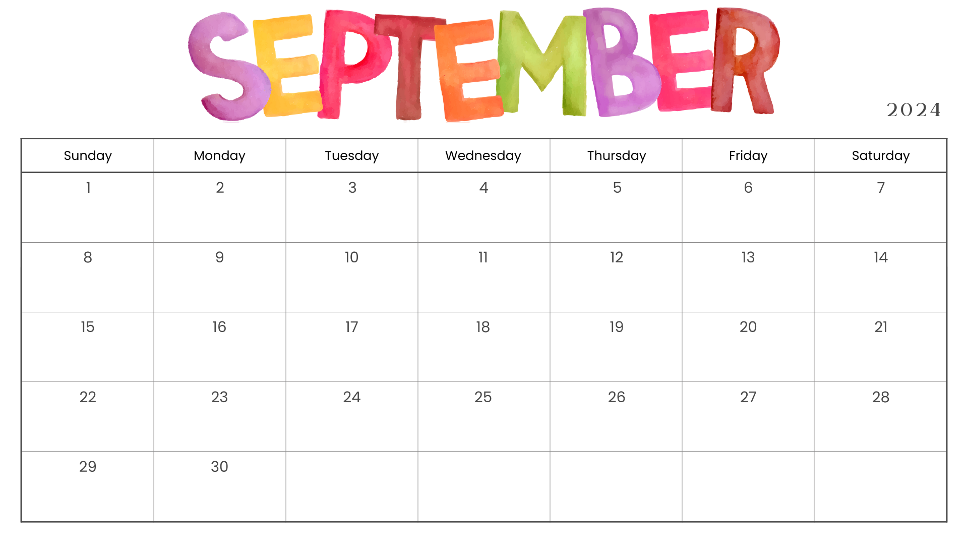 Looking for a free printable SEPTEMBER 2024 calendar? Stay organized and plan your month with ease using my downloadable month SEPTEMBER cute calendars. Sunday start blank SEPTEMBER calendars! Use as work or school calendars.