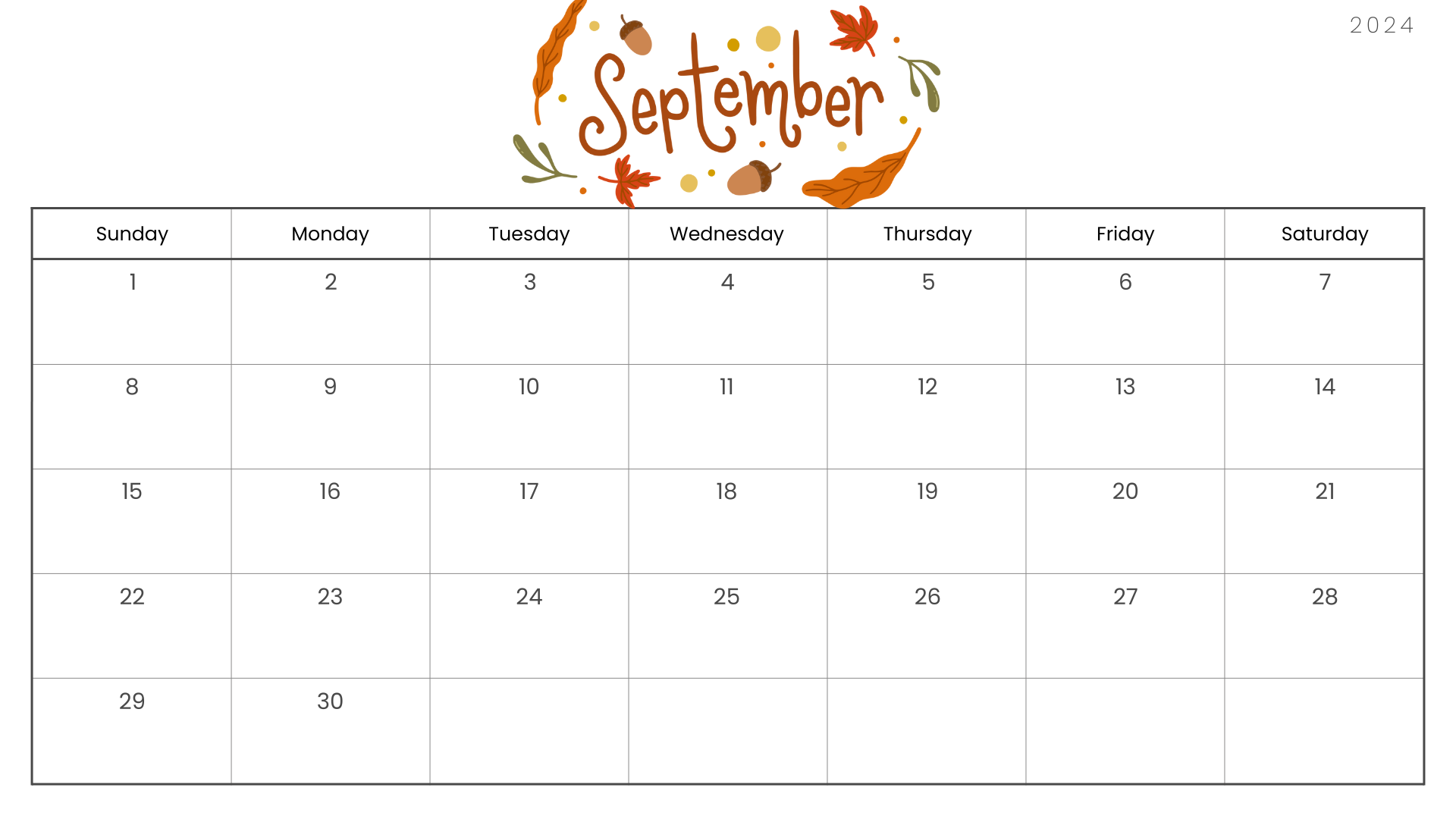 Looking for a free printable SEPTEMBER 2024 calendar? Stay organized and plan your month with ease using my downloadable month SEPTEMBER cute calendars. Sunday start blank SEPTEMBER calendars! Use as work or school calendars.