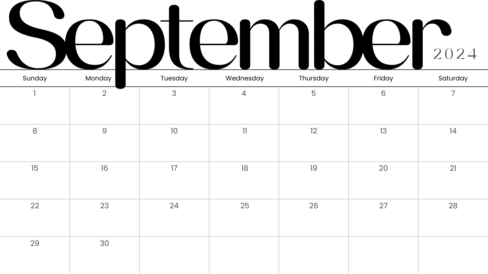 Looking for a free printable SEPTEMBER 2024 calendar? Stay organized and plan your month with ease using my downloadable month SEPTEMBER cute calendars. Sunday start blank SEPTEMBER calendars! Use as work or school calendars.