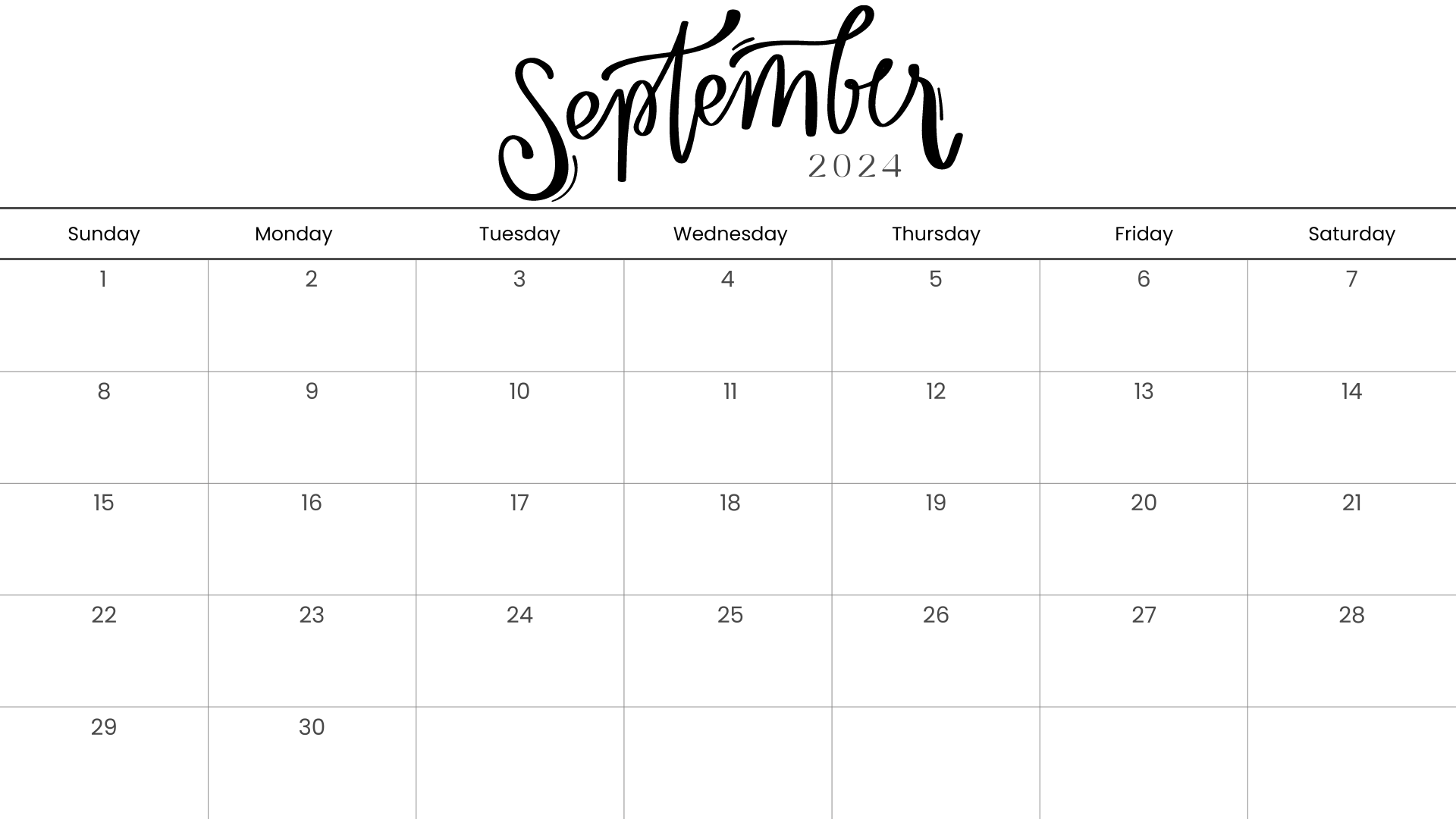 Looking for a free printable SEPTEMBER 2024 calendar? Stay organized and plan your month with ease using my downloadable month SEPTEMBER cute calendars. Sunday start blank SEPTEMBER calendars! Use as work or school calendars.