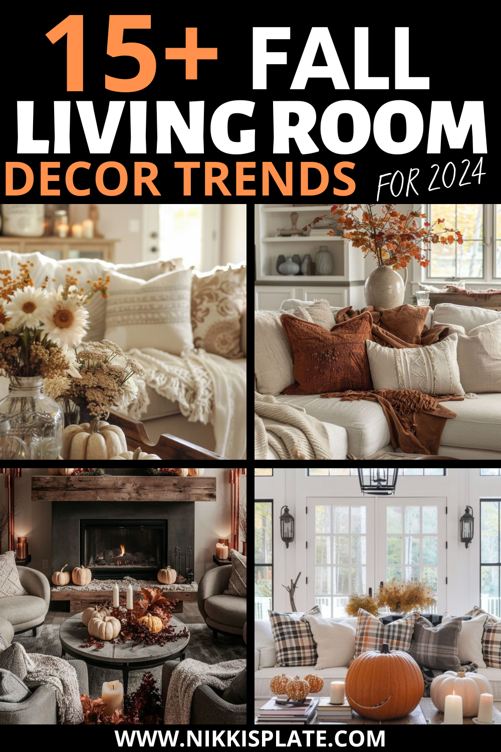 Get ready to cozy up your space this season with these fall living room decor trends for 2024! From comfy textures to warm colors, I've got 15 fabulous ideas to make your space the ultimate autumn retreat. Dive into my 2024 guide for a seasonal refresh that's both chill and charming.