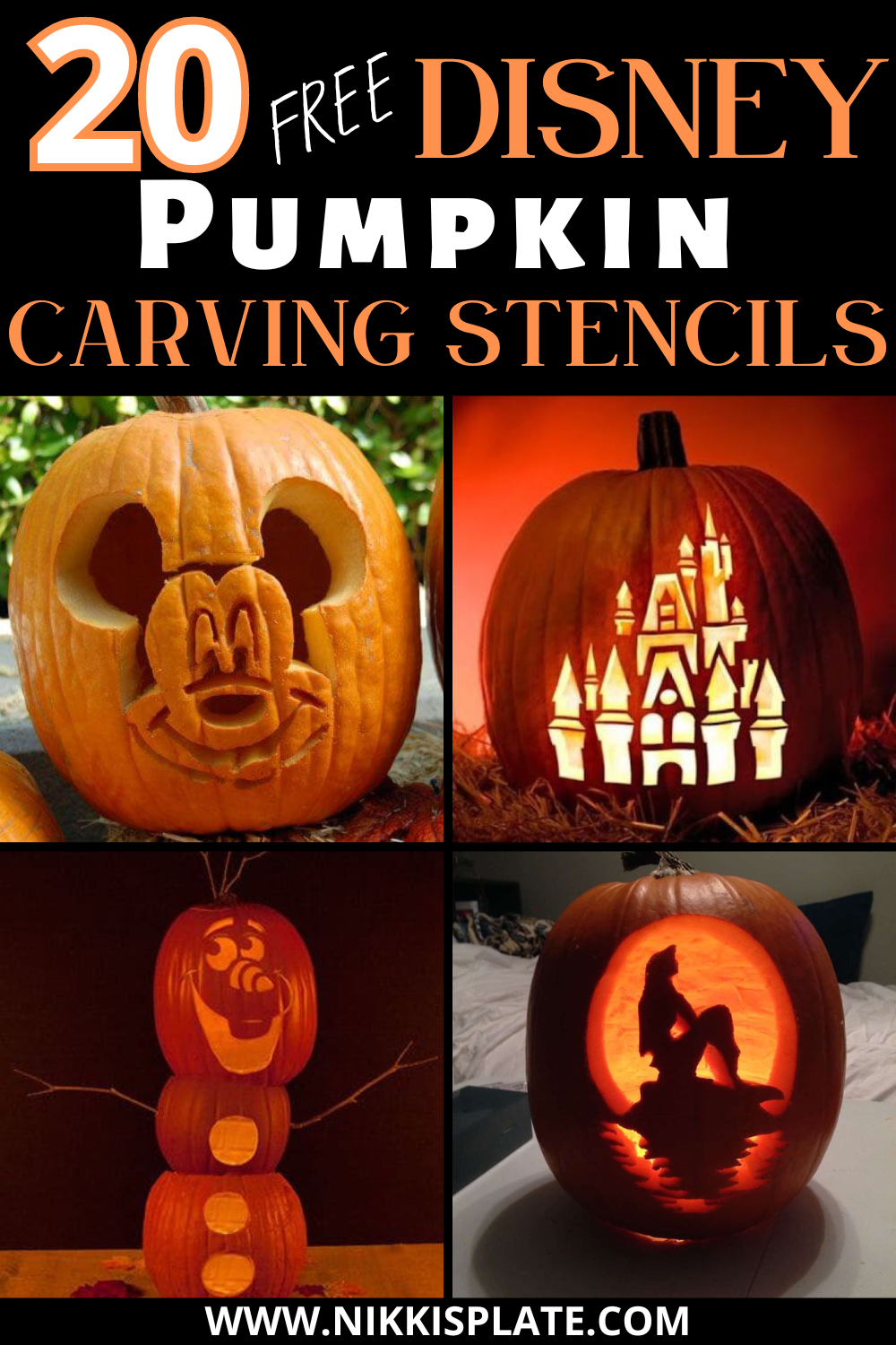 Dive into the fun this Halloween with my 20 FREE Disney Pumpkin Carving Stencils! Perfect for families or a cozy craft night, I've got your favorite characters ready to bring magic to your doorstep. 