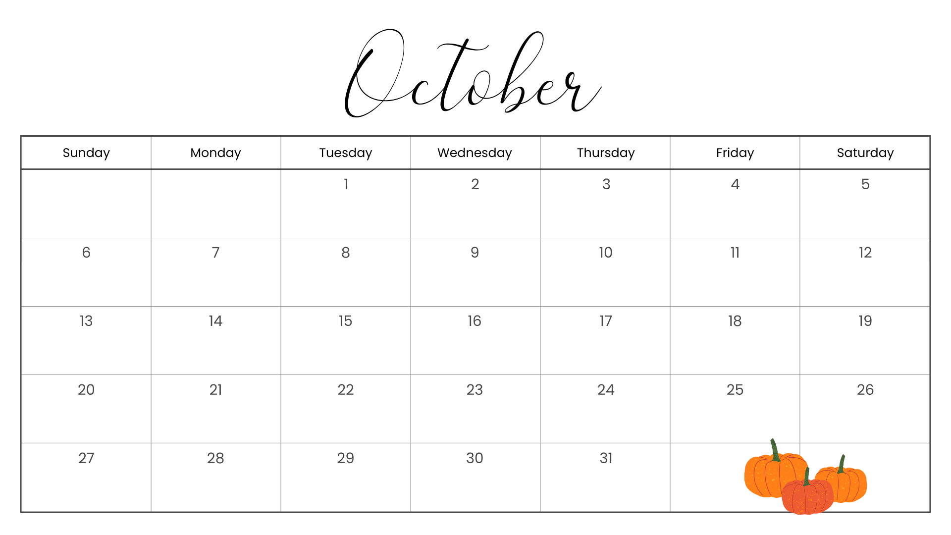 Looking for a free printable October 2024 calendar? Stay organized and plan your month with ease using my downloadable month October cute calendars. Sunday start blank October calendars! Use as work or school calendars.