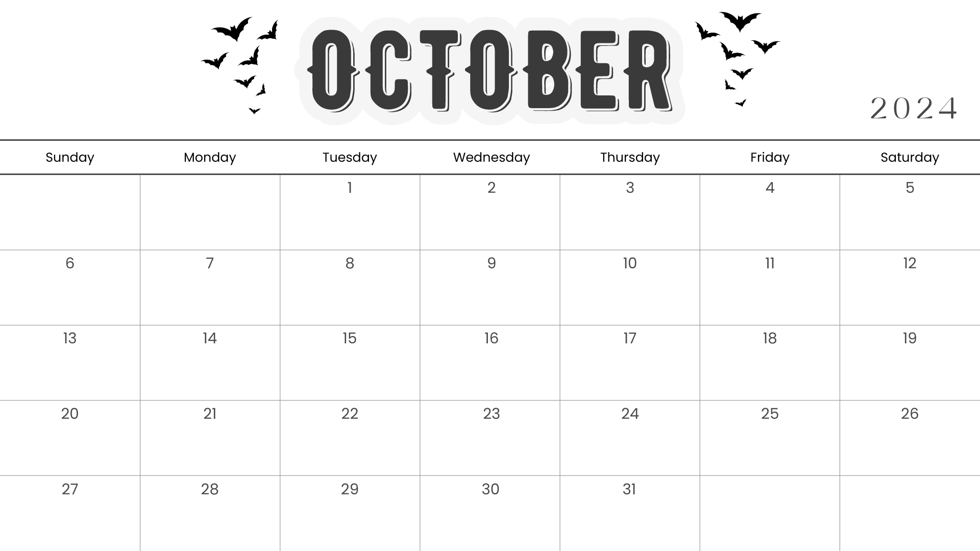 Looking for a free printable October 2024 calendar? Stay organized and plan your month with ease using my downloadable month October cute calendars. Sunday start blank October calendars! Use as work or school calendars.