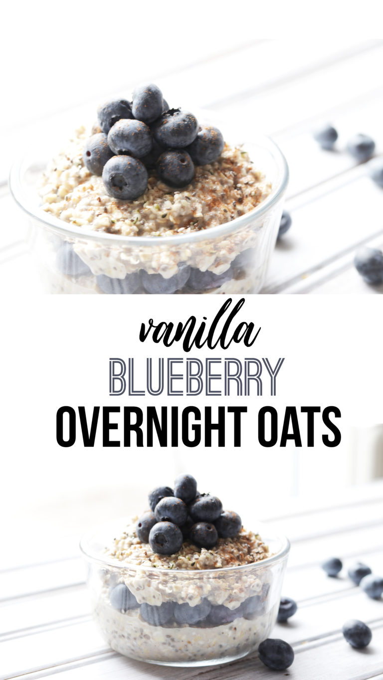 Vanilla Blueberry Overnight Oats - Nikki's Plate Blog