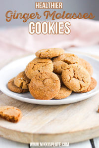 Healthier Vegan Ginger Molasses Cookies | Nikki's Plate