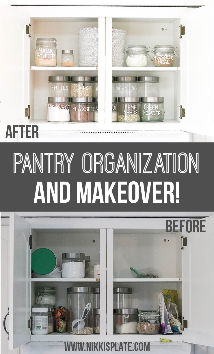 Pantry Organization with Large Labels - Nikki's Plate
