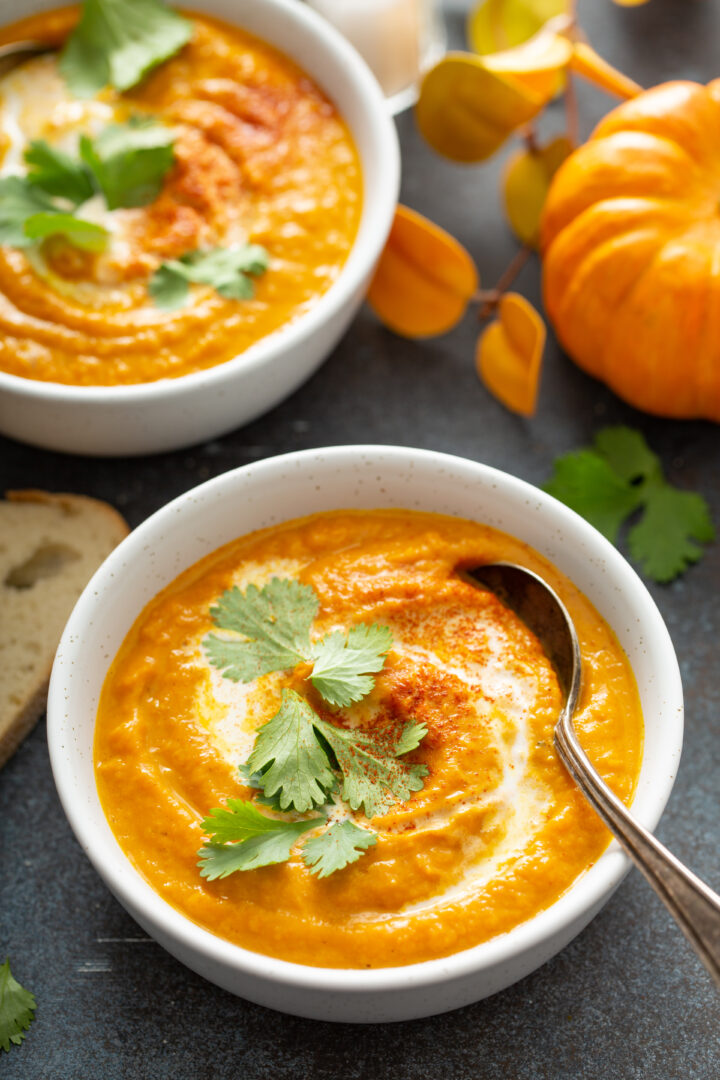 Thai Pumpkin and Carrot Soup Recipe - Nikki's Plate