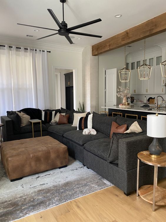 Black Sofa Living Room Decorating Ideas | Cabinets Matttroy