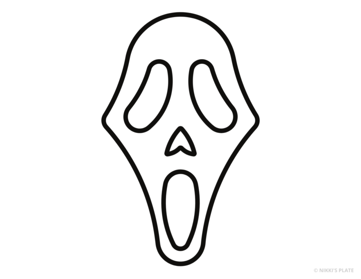 Scream Pumpkin Carving Stencil (FREE PRINTABLE)