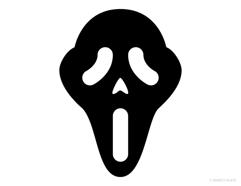 Scream Pumpkin Carving Stencil (FREE PRINTABLE)