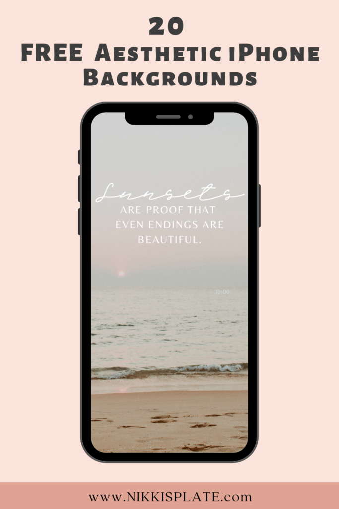 20 Cute Aesthetic iphone Backgrounds (FREE) - Nikki's Plate