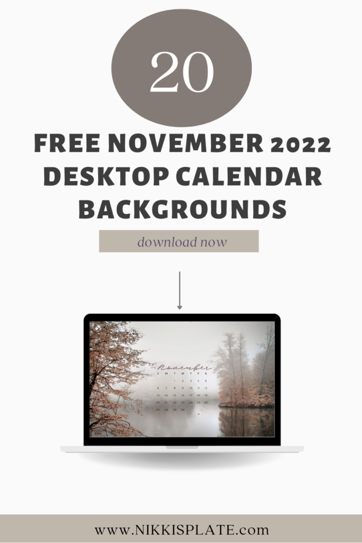 FREE NOVEMBER 2022 DESKTOP CALENDAR BACKGROUNDS