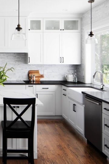 40 White Cabinets With Black Hardware Kitchen Ideas NP   White Cabinets With Black Hardware 19 360x540 