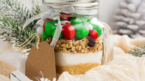 M&M Cookie Mix in a Jar—Easy Christmas Food Gift