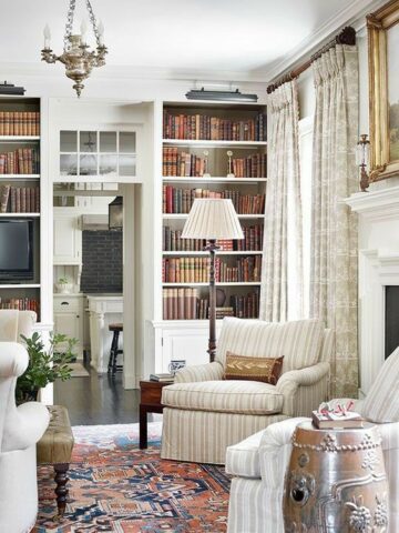 30 Beautiful Home Library Ideas - Nikki's Plate