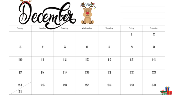 10 FREE PRINTABLE DECEMBER 2023 CALENDAR TEMPLATES