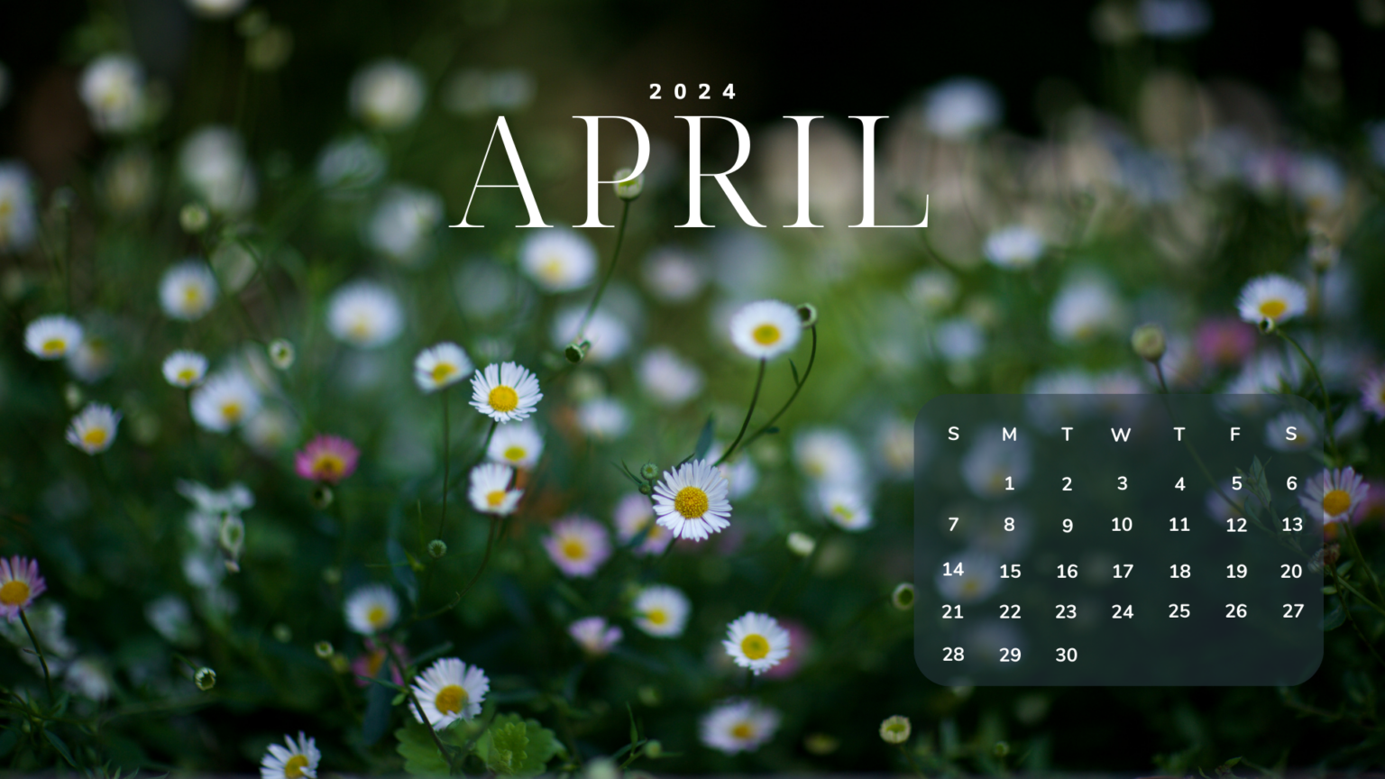 20 FREE APRIL 2024 DESKTOP CALENDAR BACKGROUNDS (EASY DOWNLOAD)